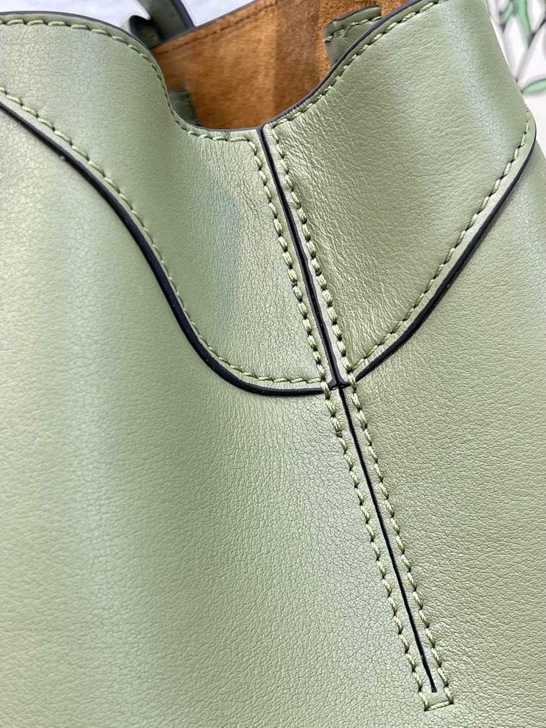 Loewe A538H04X02 Hammock Nugget Bag in Nappa Calfskin Green