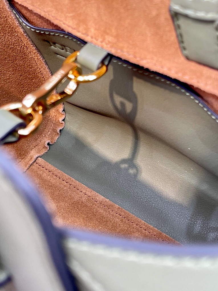 Loewe A538H04X02 Hammock Nugget Bag in Nappa Calfskin Green