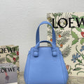 Loewe A538H04X02 Hammock Nugget Bag in Nappa Calfskin Blue - Default Title - View 1