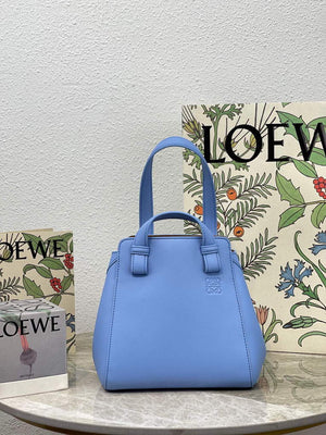 Loewe A538H04X02 Hammock Nugget Bag in Nappa Calfskin Blue - Default Title - View 1