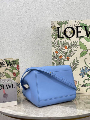 Loewe A538H04X02 Hammock Nugget Bag in Nappa Calfskin Blue - Default Title - View 5