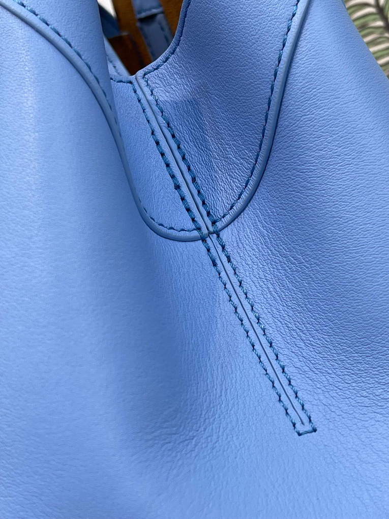 Loewe A538H04X02 Hammock Nugget Bag in Nappa Calfskin Blue