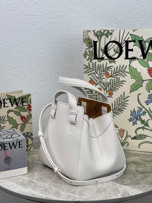 Loewe A538H04X02 Hammock Nugget Bag in Nappa Calfskin White - Default Title - View 3