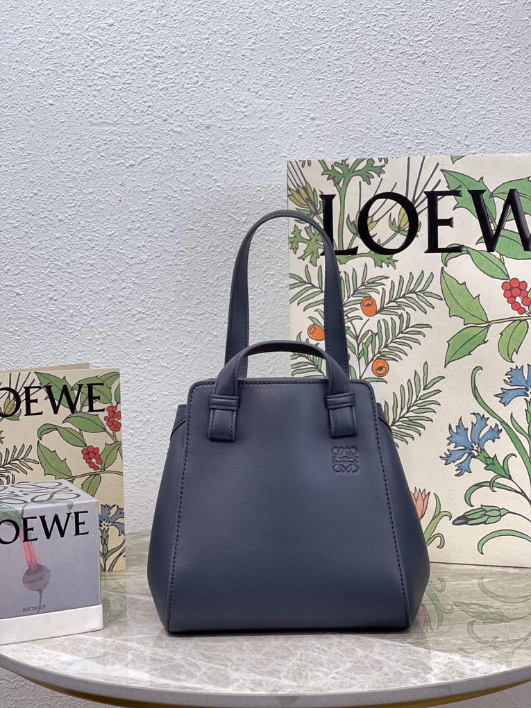 Loewe A538H04X02 Hammock Nugget Bag in Nappa Calfskin Deep Navy - Default Title - View 1