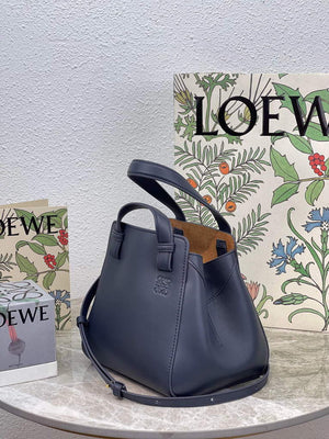 Loewe A538H04X02 Hammock Nugget Bag in Nappa Calfskin Deep Navy - Default Title - View 3