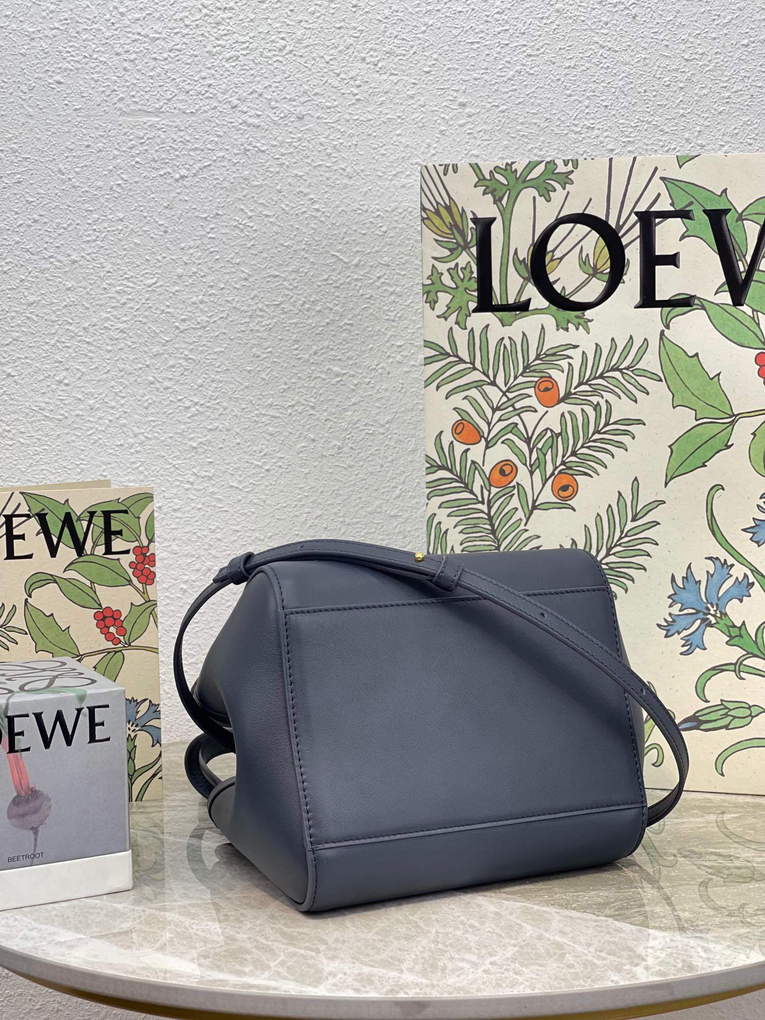 Loewe A538H04X02 Hammock Nugget Bag in Nappa Calfskin Deep Navy