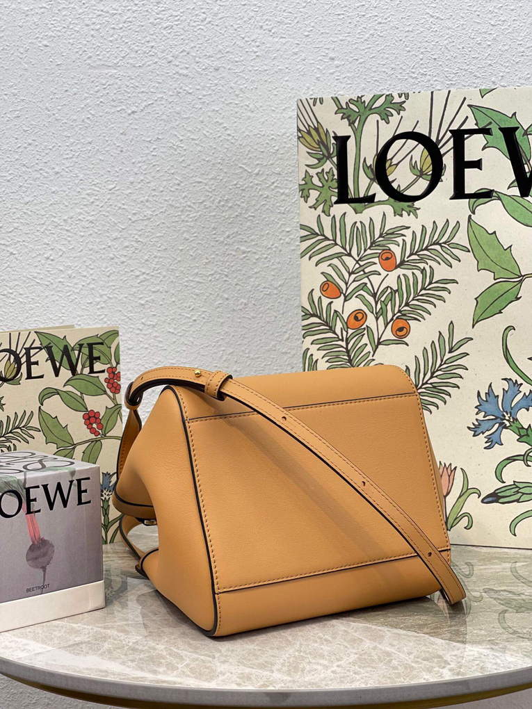 Loewe A538H04X02 Hammock Nugget Bag in Nappa Calfskin Warm Desert