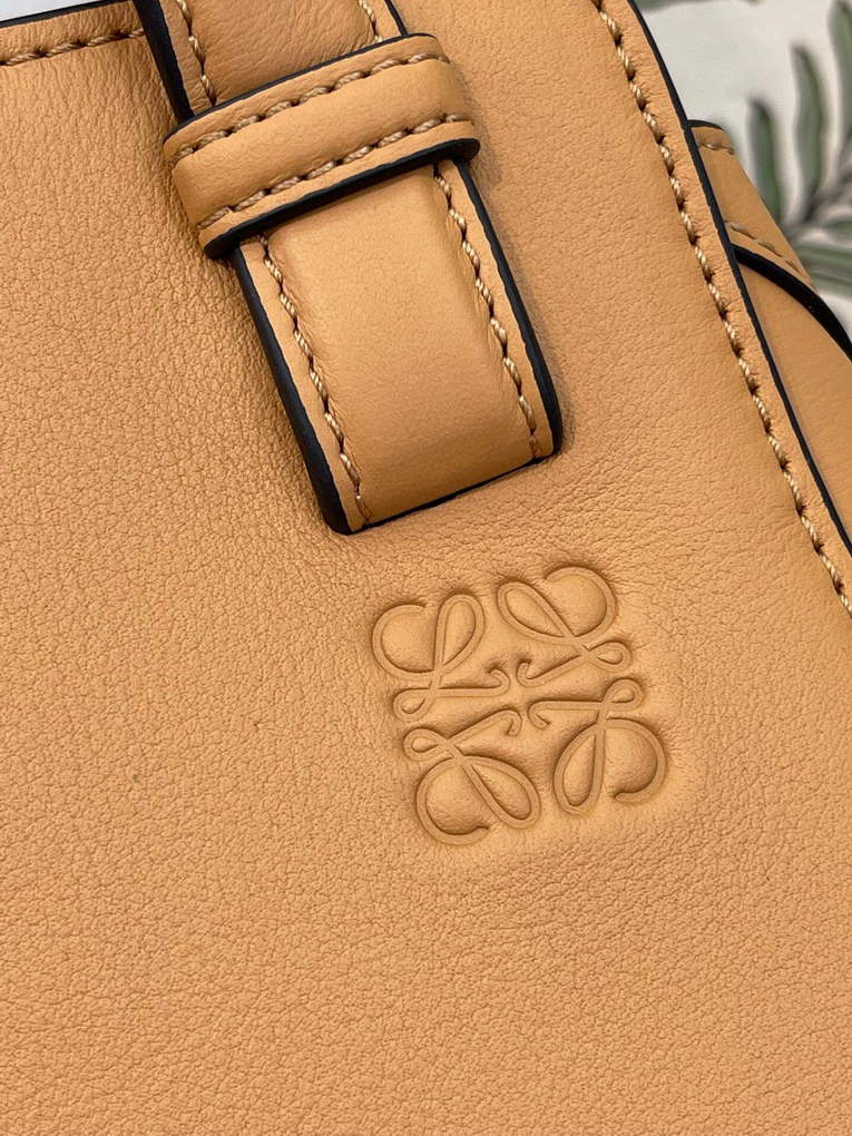 Loewe A538H04X02 Hammock Nugget Bag in Nappa Calfskin Warm Desert