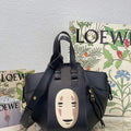 LOEWE A538S35X51 Lsmall hammock bag in soft grained calfskin Black - Default Title - View 1