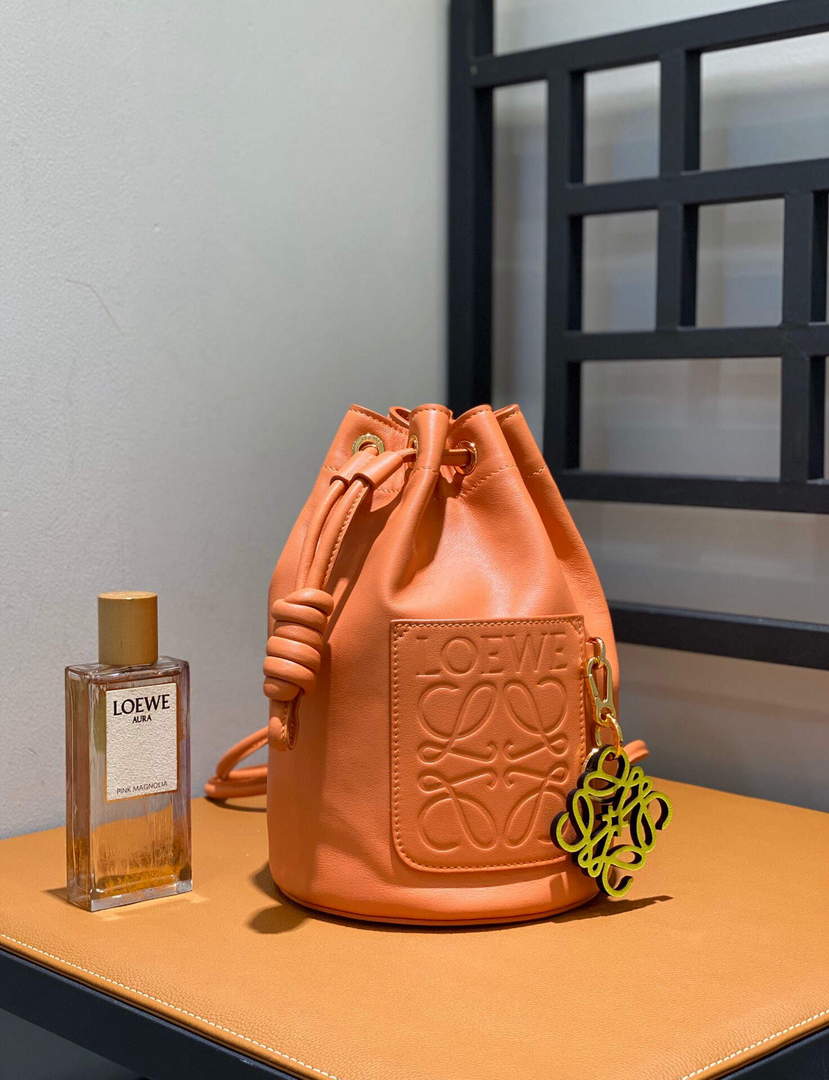 Loewe A734Z18X11 Small Sailor bag in nappa calf  Coral Reef