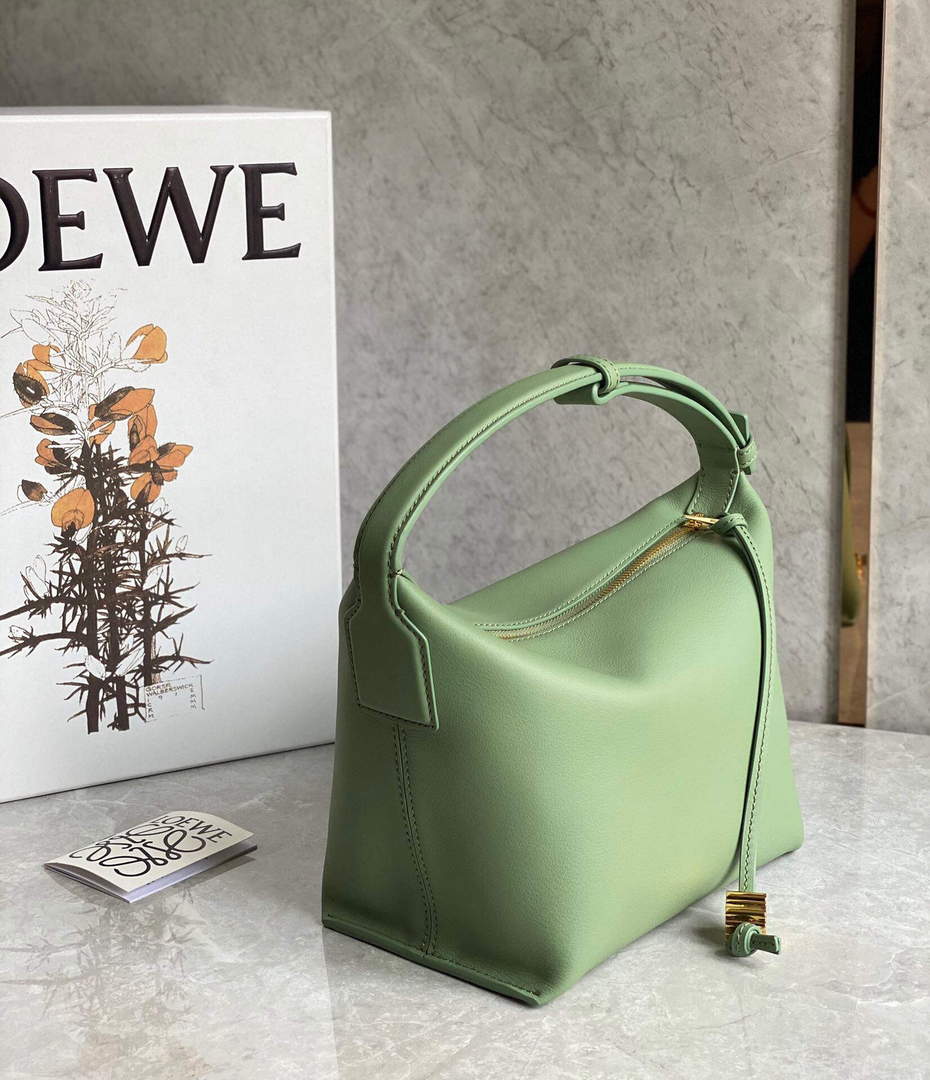 Loewe A906K75X21 Small Cubi bag in Anagram calfskin Rosemary