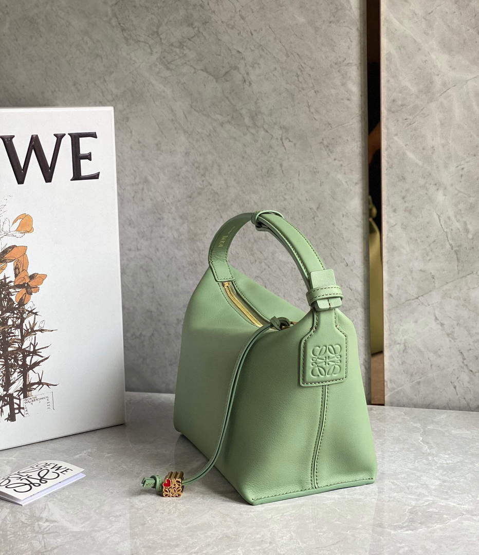 Loewe A906K75X21 Small Cubi bag in Anagram calfskin Rosemary