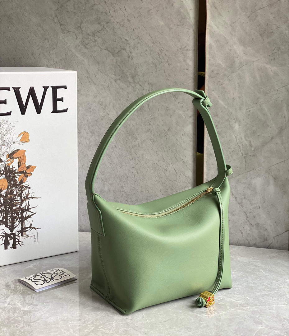 Loewe A906K75X21 Small Cubi bag in Anagram calfskin Rosemary