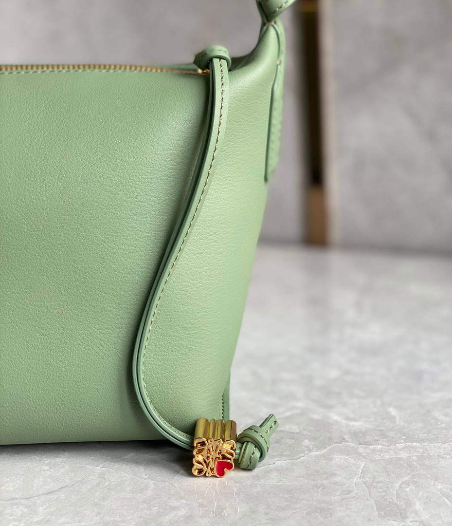 Loewe A906K75X21 Small Cubi bag in Anagram calfskin Rosemary