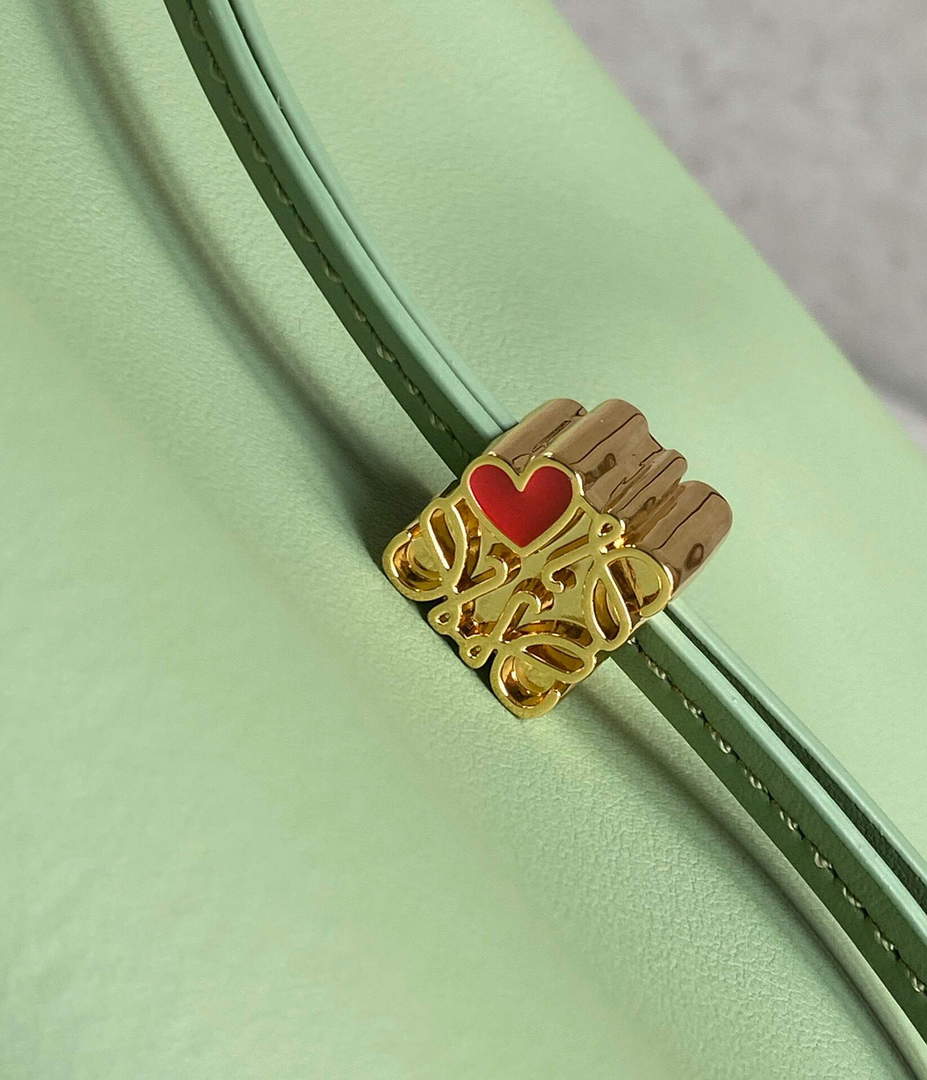Loewe A906K75X21 Small Cubi bag in Anagram calfskin Rosemary