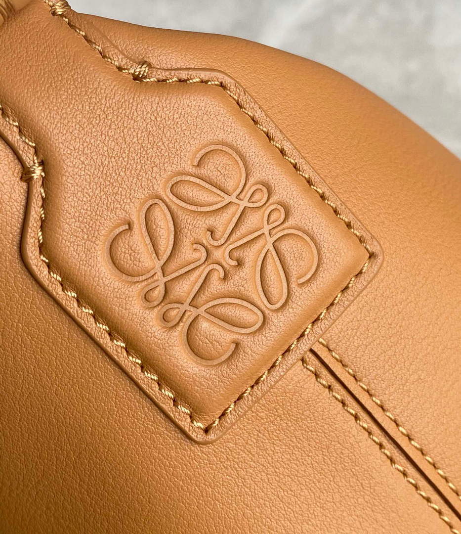 Loewe A906K75X21 Small Cubi bag in Anagram calfskin Warm Desert