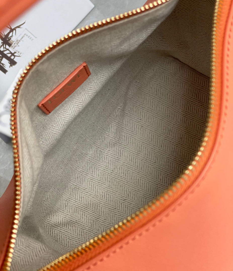 Loewe A906K75X21 Small Cubi bag in Anagram calfskin Coral Reef