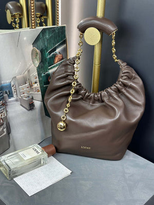 Loewe A914NCHX01 Small Squeeze bag in nappa lambskin Brown - Default Title - View 1