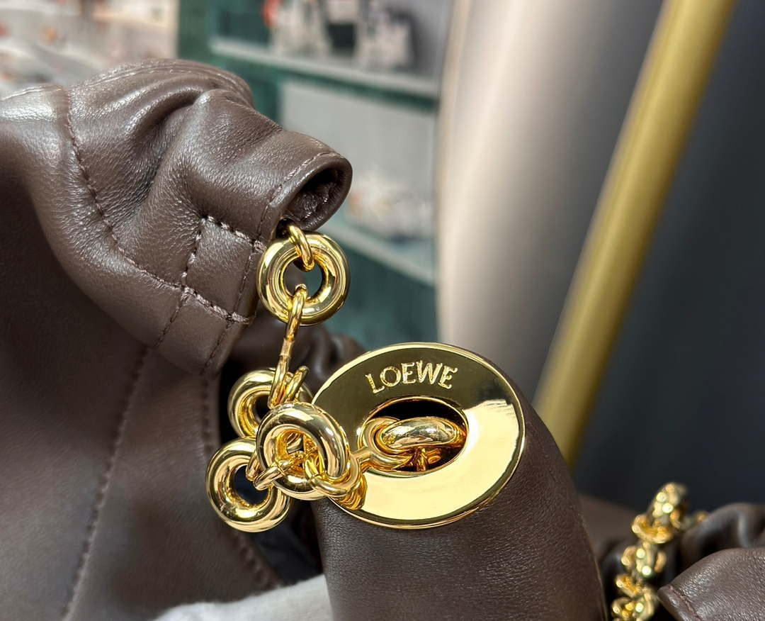 Loewe A914NCHX01 Small Squeeze bag in nappa lambskin Brown