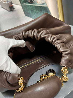 Loewe A914NCHX01 Small Squeeze bag in nappa lambskin Brown - Default Title - View 9