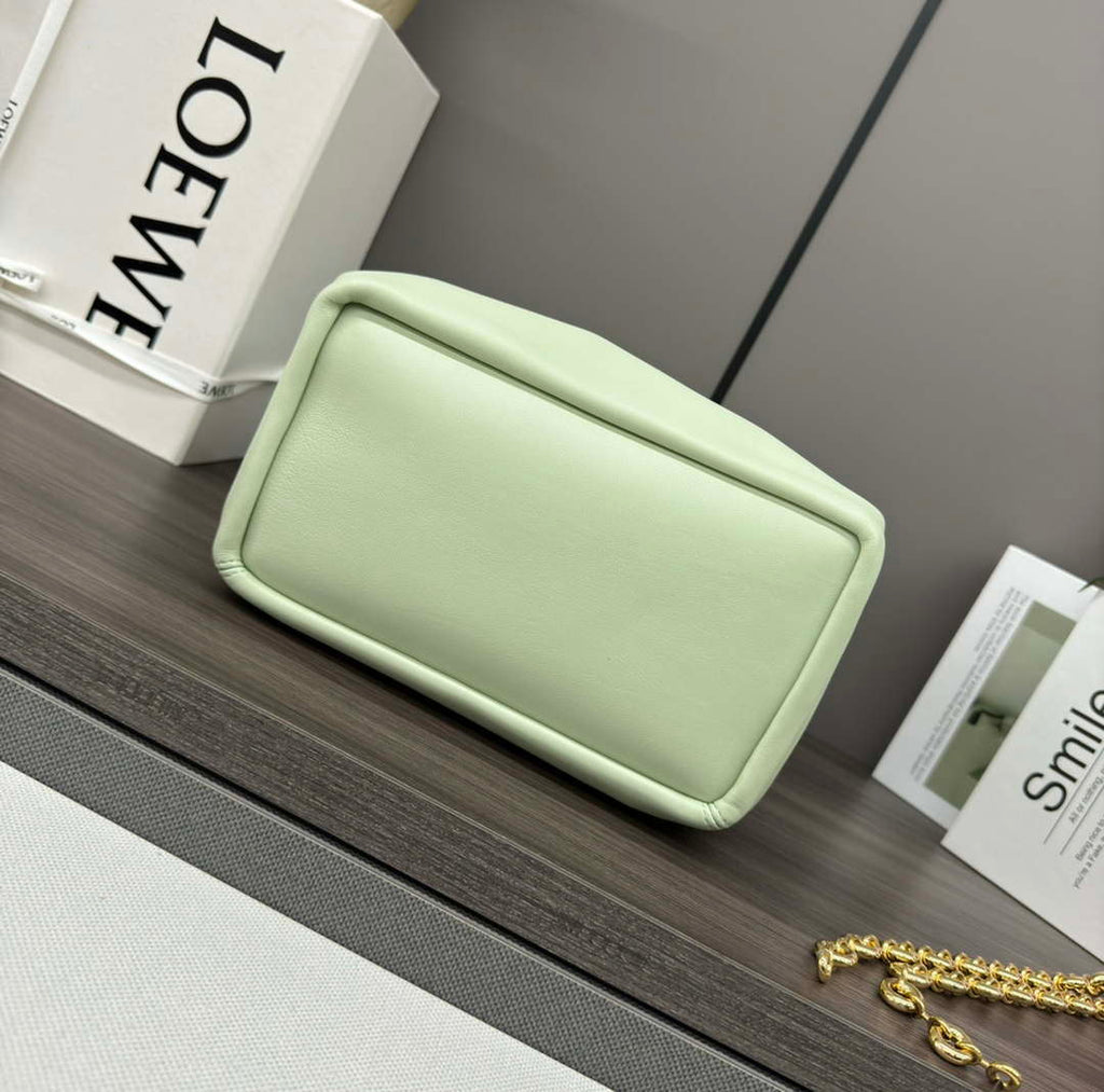 Loewe A914NCHX01 Small Squeeze bag in nappa lambskin Light Green