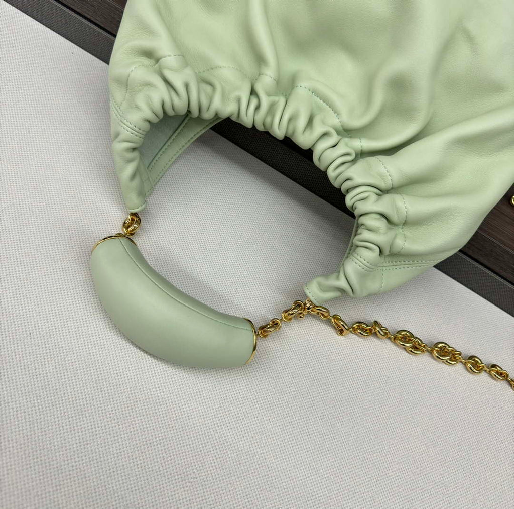 Loewe A914NCHX01 Small Squeeze bag in nappa lambskin Light Green