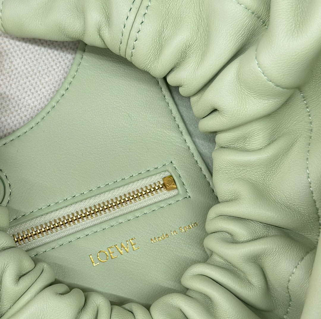 Loewe A914NCHX01 Small Squeeze bag in nappa lambskin Light Green