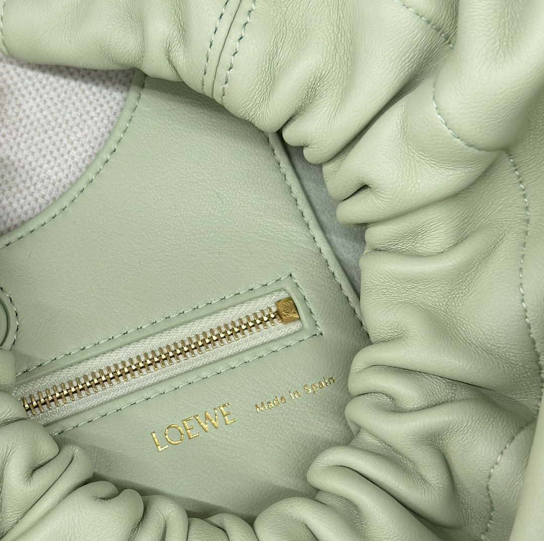 Loewe A914NCHX01 Small Squeeze bag in nappa lambskin Light Green