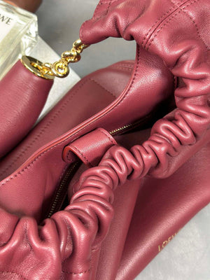 Loewe A914Q37X01 Medium Squeeze bag in nappa lambskin Wine Red - Default Title - View 8