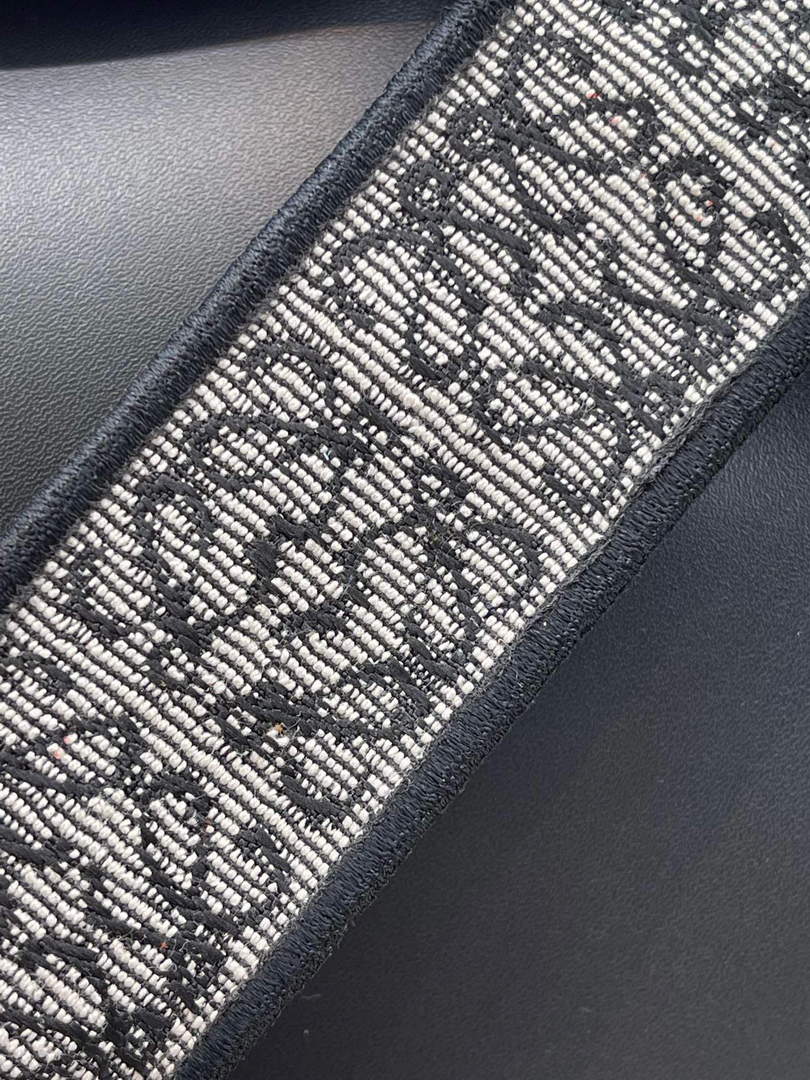LOEWE A923PL9X07 Luna bag in satin calfskin and jacquard Black