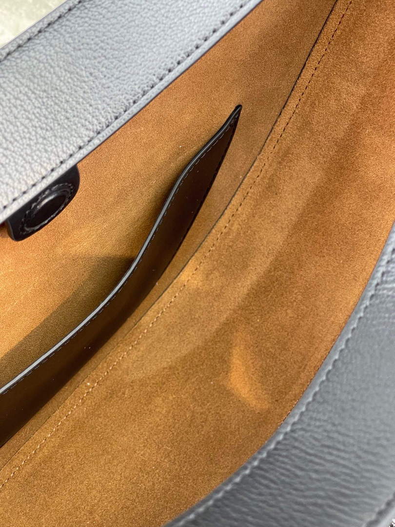 LOEWE A923PL9X07 Luna bag in satin calfskin and jacquard Black