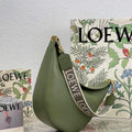 LOEWE A923PL9X07 Luna bag in satin calfskin and jacquard Green - Default Title - View 1