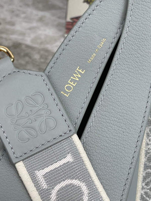 LOEWE A923PL9X07 Luna bag in satin calfskin and jacquard Ash Grey - Default Title - View 6
