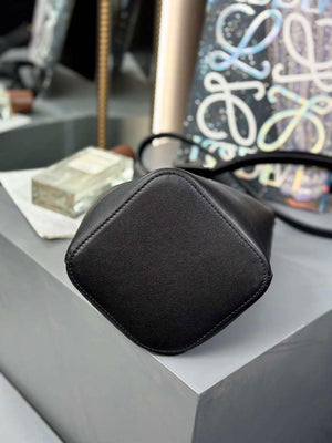 Loewe AANBBBMX01 Mini Pebble Bucket Bag in mellow calfskin Black - Default Title - View 2