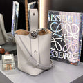 Loewe AANBBBMX01 Mini Pebble Bucket Bag in mellow calfskin Pearl gray - Default Title - View 1