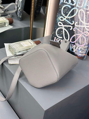 Loewe AANBBBMX01 Mini Pebble Bucket Bag in mellow calfskin Pearl gray - Default Title - View 4