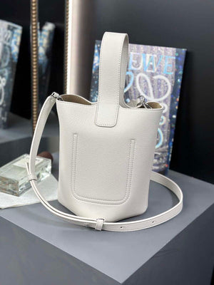 Loewe AANBBBMX01 Mini Pebble Bucket Bag in mellow calfskin White - Default Title - View 2