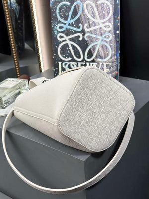 Loewe AANBBBMX01 Mini Pebble Bucket Bag in mellow calfskin White - Default Title - View 4