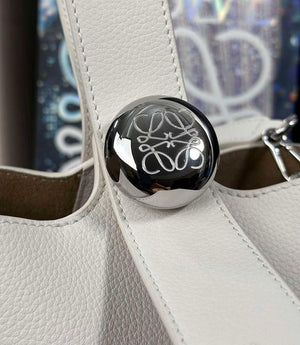 Loewe AANBBBMX01 Mini Pebble Bucket Bag in mellow calfskin White - Default Title - View 5