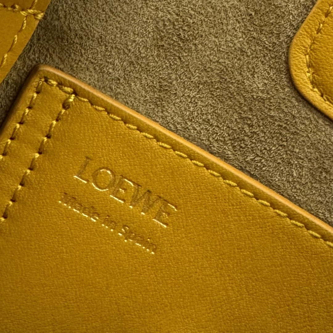 Loewe AANBBBMX01 Mini Pebble Bucket Bag in mellow calfskin Yellow