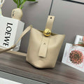 Loewe AANBBBMX01 Mini Pebble Bucket Bag in mellow calfskin Apricot - Default Title - View 1