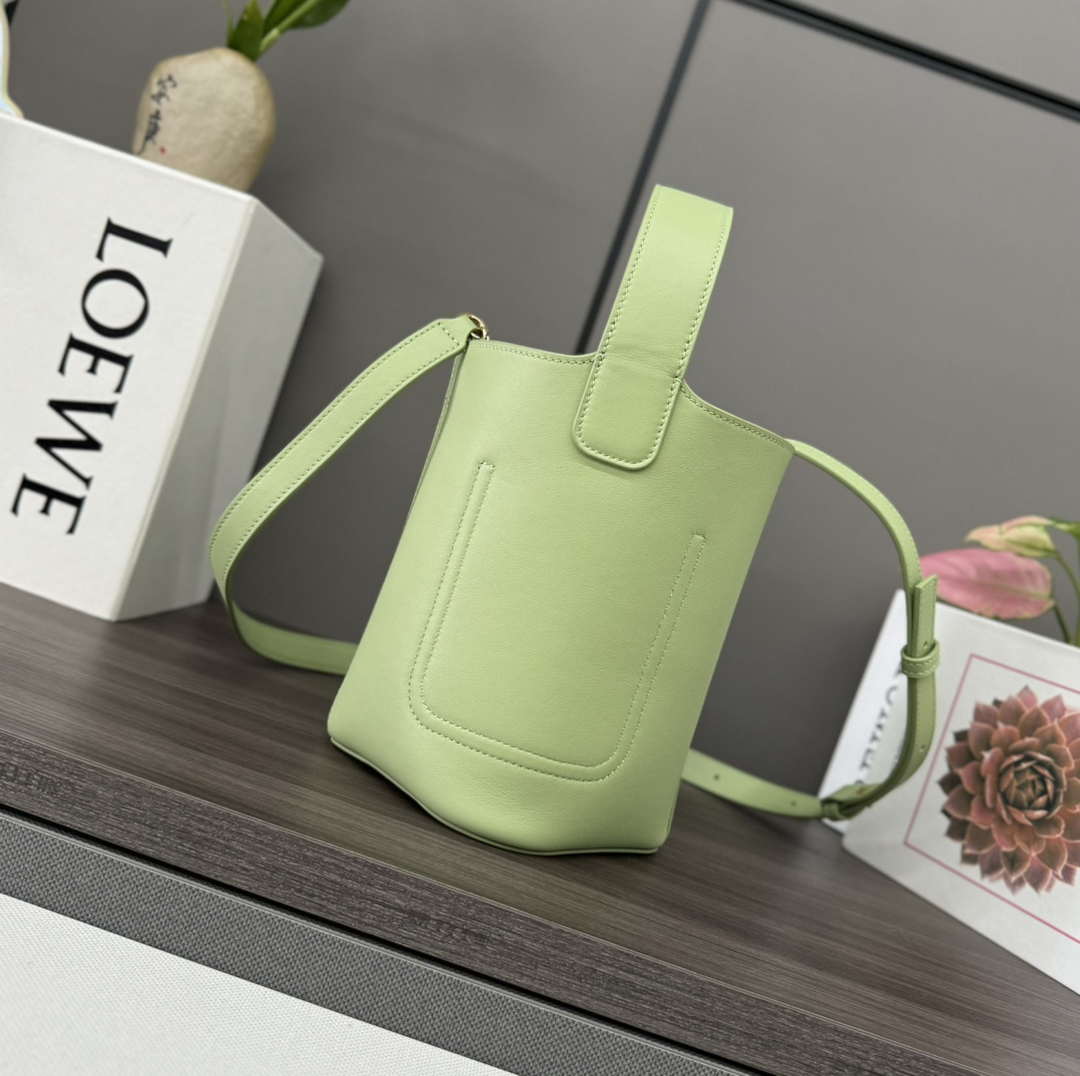 Loewe AANBBBMX02  Mini Pebble Bucket bag in soft grained calfskin Loe8001 - Default Title - View 3