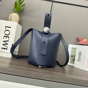Loewe AANBBBMX02 Mini Pebble Bucket bag in soft grained calfskin Loe8004 - Default Title - View 1