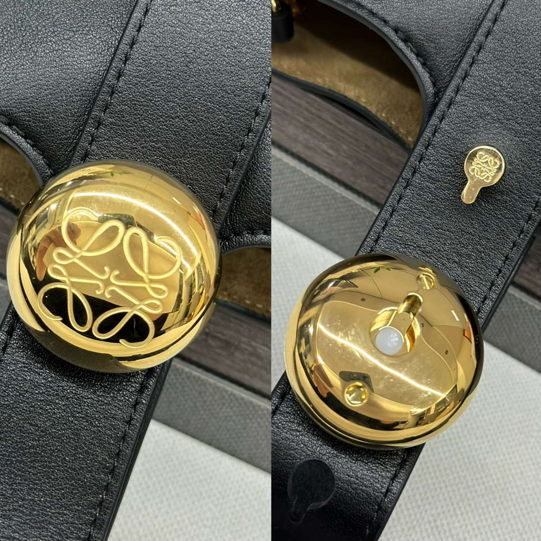 Loewe AANBBBMX02 Mini Pebble Bucket bag in soft grained calfskin Loe8009