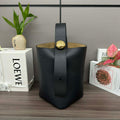 Loewe AANBBBWX01 Medium Pebble Bucket bag in mellow calfskin Black - Default Title - View 1