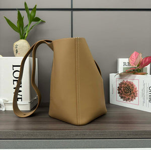 Loewe AANBBBWX01 Medium Pebble Bucket bag in mellow calfskin Brown - Default Title - View 2