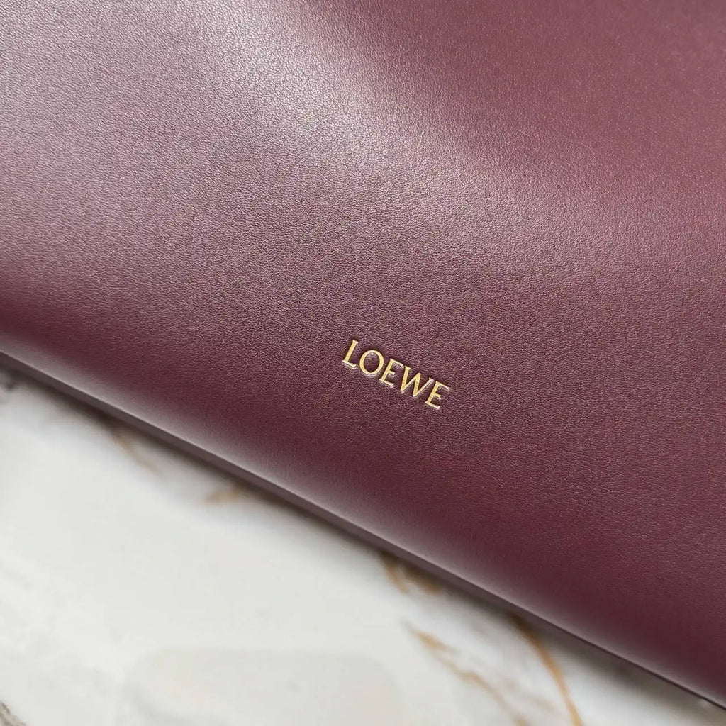 Loewe AANBSPBX01 Large Madrid bag in supple calfskin Wine Red