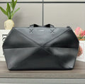 Loewe B510PFMX01 XXL Puzzle Fold tote in shiny calfskin Black