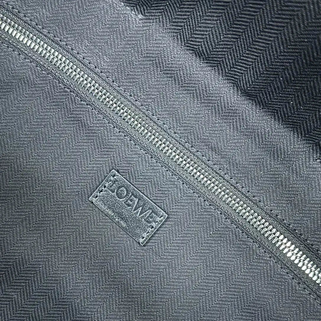 Loewe B510PFMX01 XXL Puzzle Fold tote in shiny calfskin Black