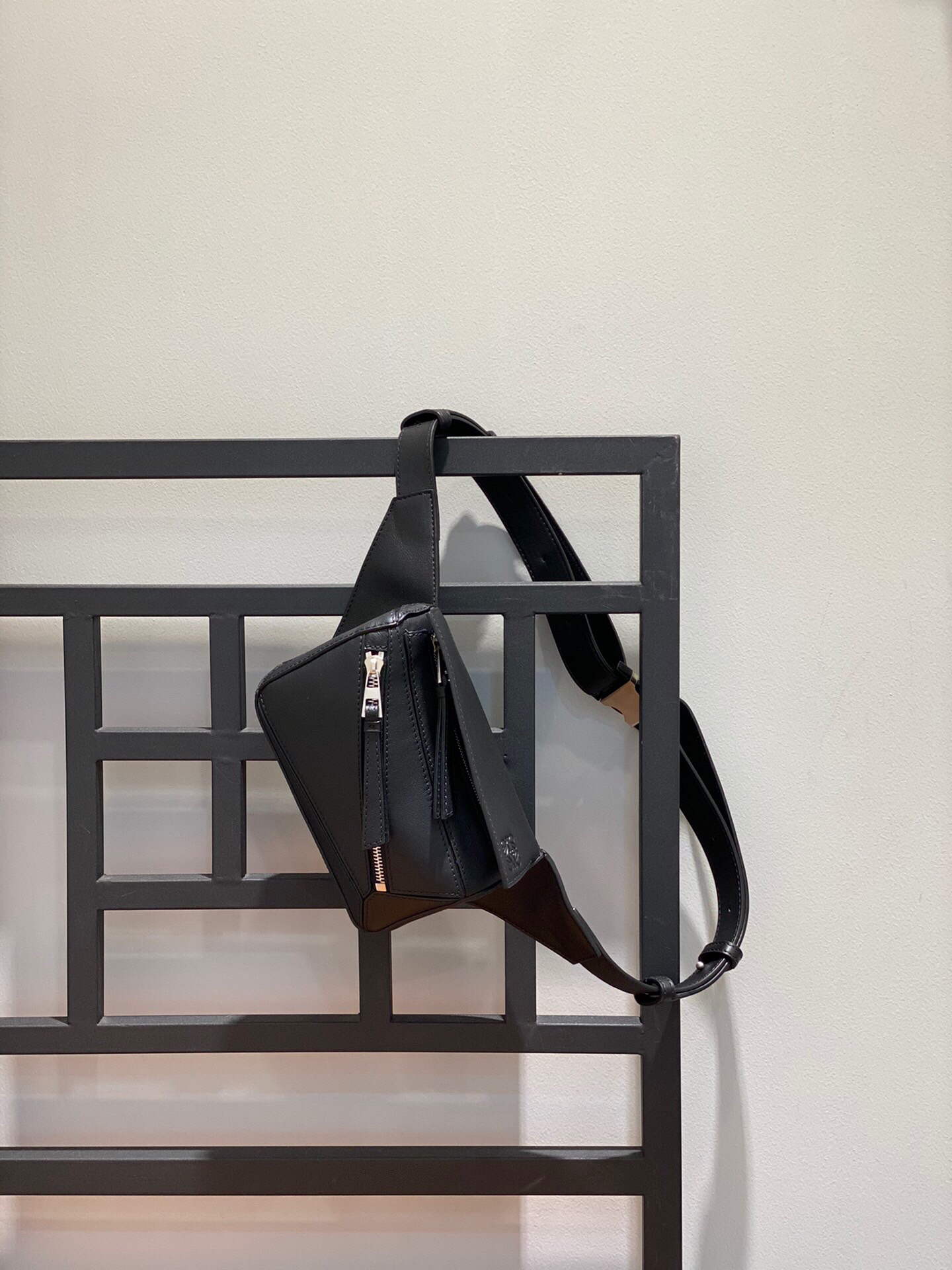 Loewe B510U89X02 Mini Puzzle Bumbag in Classic Calfskin Black